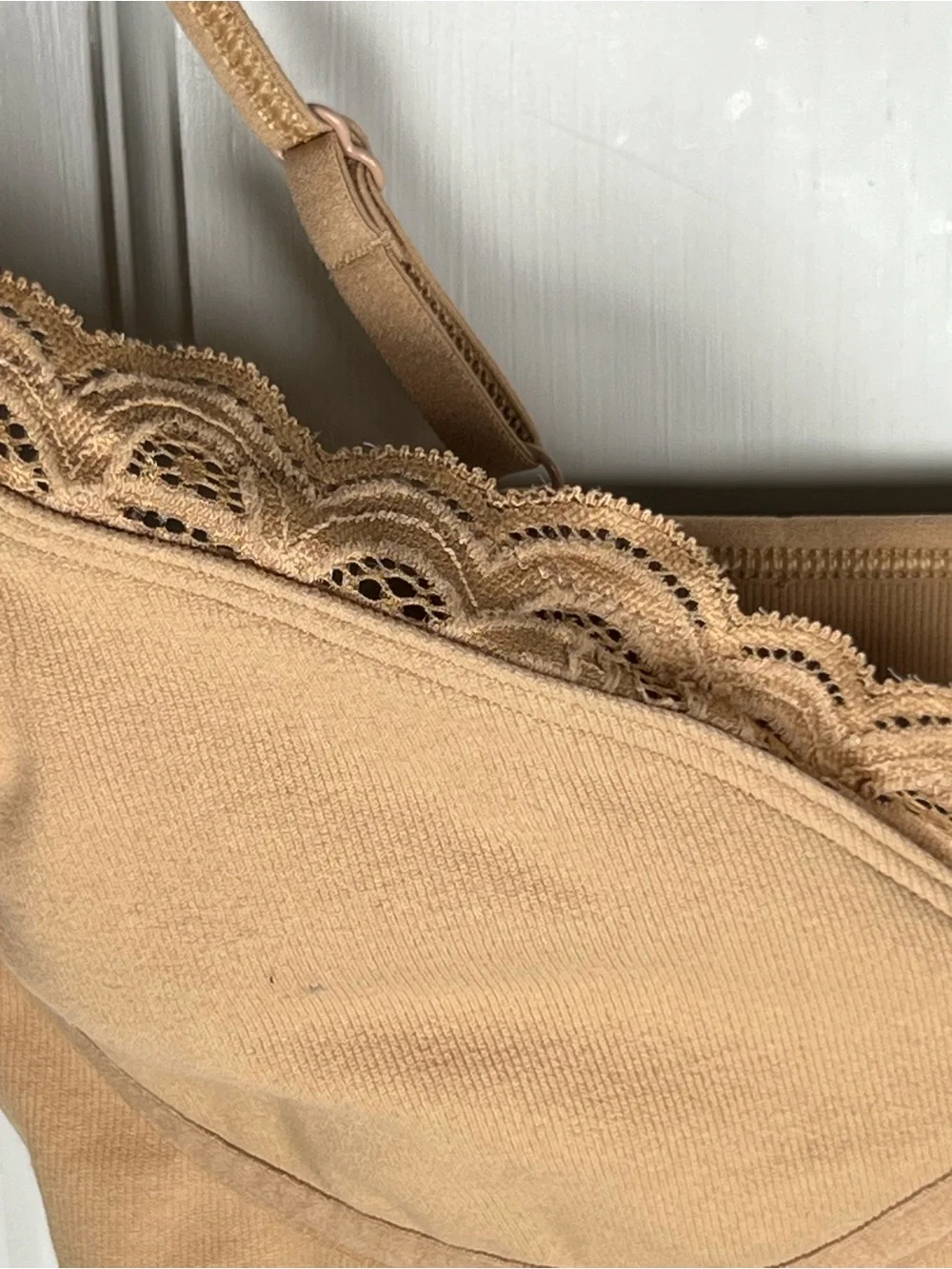 AERIE SUPERCHILL SEAMLESS CORSET BRA TOP TAN NO SIGNS OF WEAR SIZE M